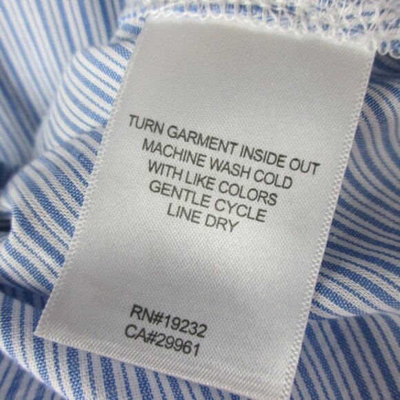 Alfred Dunner Lake Tahoe Embroidered Pinstripe Bell Sleeve Top Size 14 Casual - Picture 10 of 10